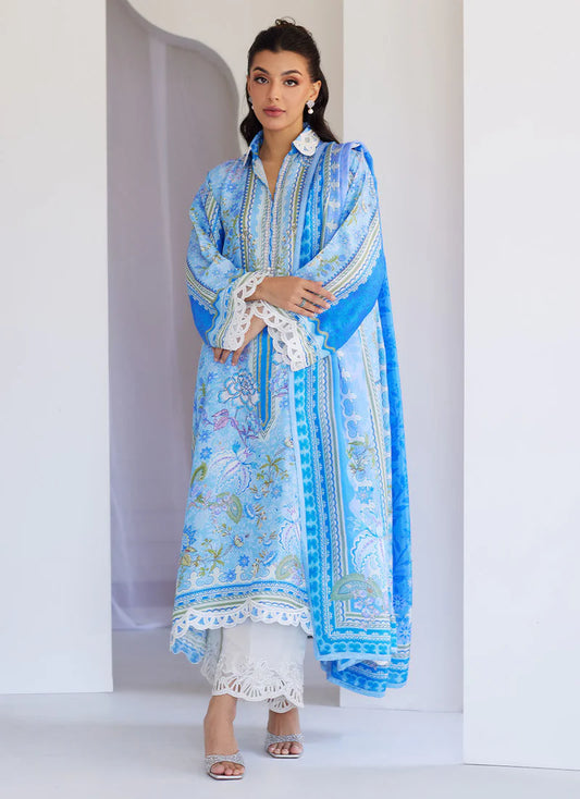 Zadie Blue Shirt And Dupatta – Farah Talib Aziz Luxury Pret