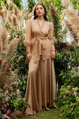 Terracotta Jacket - Zainab Salman Luxury Pret