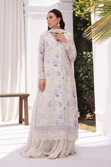 Lila Shirt and Dupatta – Ansab Jahangir Casual Pret