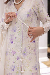 Lila Shirt and Dupatta – Ansab Jahangir Casual Pret
