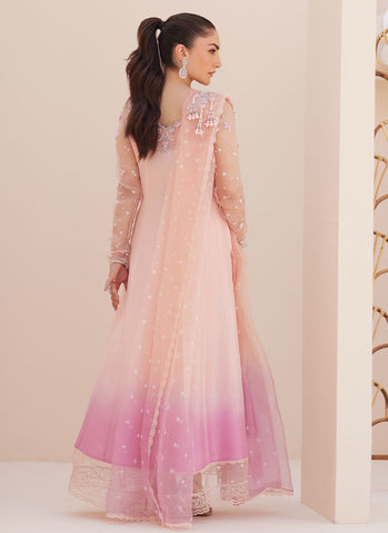 Deedee Pink Ombre Paneled Shirt and Dupatta - Farah Talib Aziz
