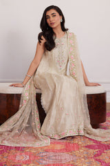 Everly Cream Shirt And Dupatta - Farah Talib Aziz
