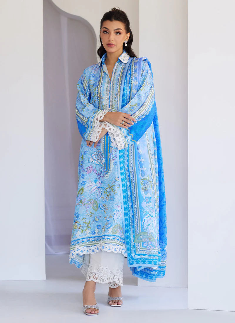 Zadie Blue Shirt And Dupatta – Farah Talib Aziz Luxury Pret
