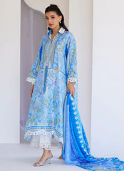 Zadie Blue Shirt And Dupatta – Farah Talib Aziz Luxury Pret