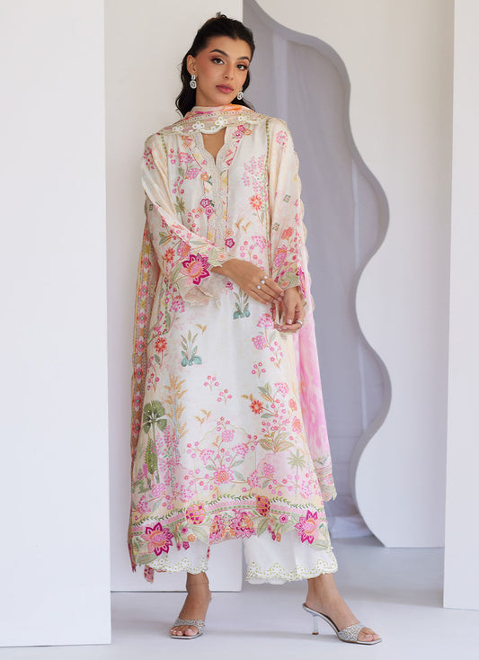 Faye Ivory Shirt And Dupatta – Farah Talib Aziz Luxury Pret