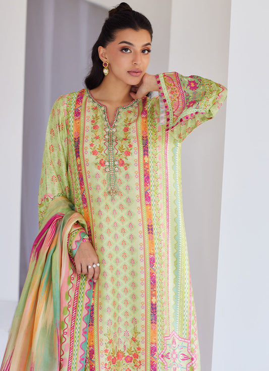 Vesper Kiwi Shirt And Dupatta – Farah Talib Aziz Luxury Pret