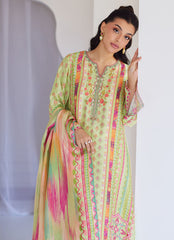 Vesper Kiwi Shirt And Dupatta – Farah Talib Aziz Luxury Pret