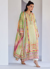 Vesper Kiwi Shirt And Dupatta – Farah Talib Aziz Luxury Pret