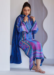 Revel Blue Shirt And Dupatta – Farah Talib Aziz Luxury Pret