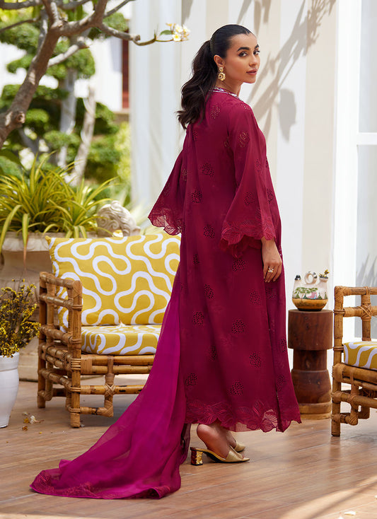 Aiko Burgundy Shirt and Dupatta – Farah Talib Aziz Luxury Pret