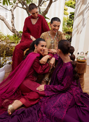 Aiko Burgundy Shirt and Dupatta – Farah Talib Aziz Luxury Pret