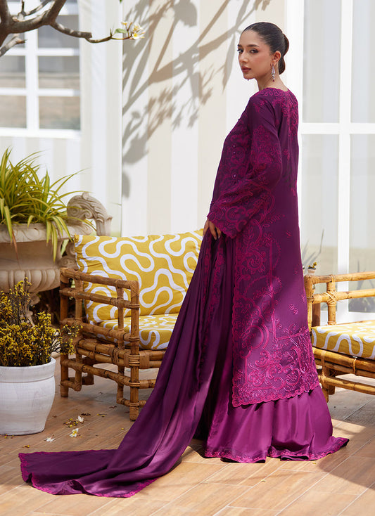 Sina Plum Shirt and Dupatta – Farah Talib Aziz Luxury Pret