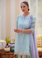 Noa Ice Blue Shirt and Dupatta – Farah Talib Aziz Luxury Pret