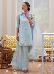 Noa Ice Blue Shirt and Dupatta – Farah Talib Aziz Luxury Pret