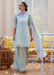 Noa Ice Blue Shirt and Dupatta – Farah Talib Aziz Luxury Pret