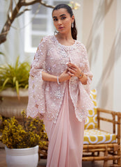 Cari Organza Cape and Pre-Drape Sari Skirt – Farah Talib Aziz Luxury Pret