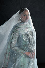 MF-08 SERENE AQUA - Qalamkar Formal Wear