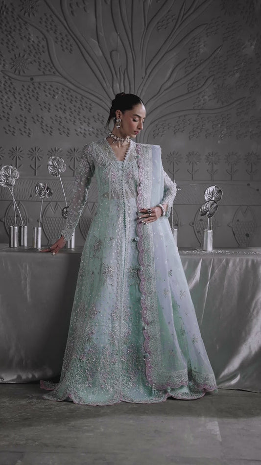 MF-08 SERENE AQUA - Qalamkar Formal Wear