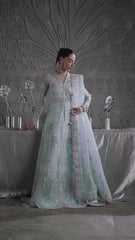 MF-08 SERENE AQUA - Qalamkar Formal Wear